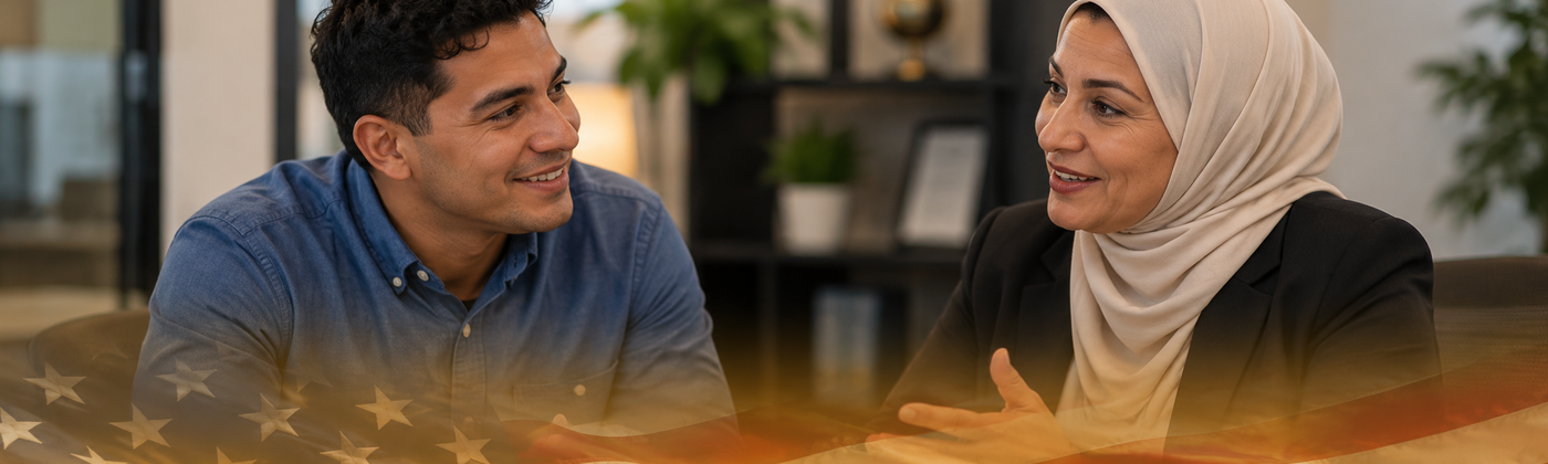 Dallas immigration attorney consulting with a client about PERM labor certification