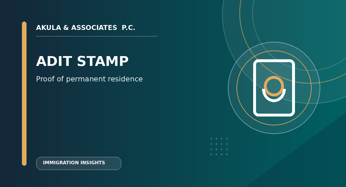 New Procedure for Obtaining ADIT Stamp